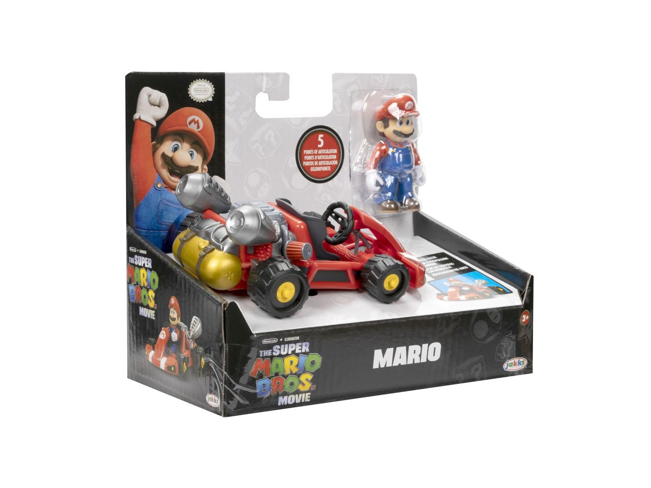 Super mario movie personaggio 6cm con kart assortiti