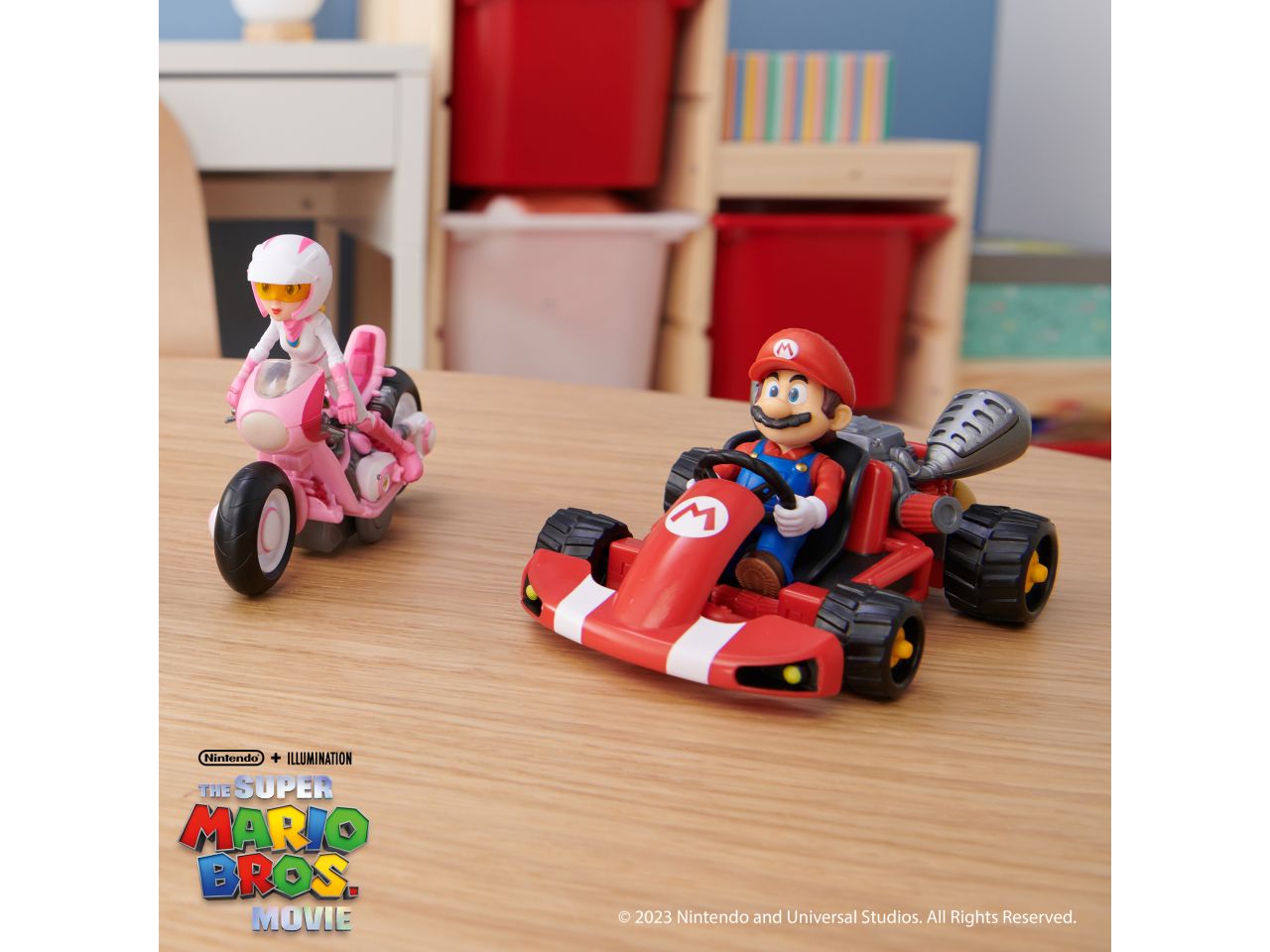 Super mario movie personaggio 6cm con kart assortiti