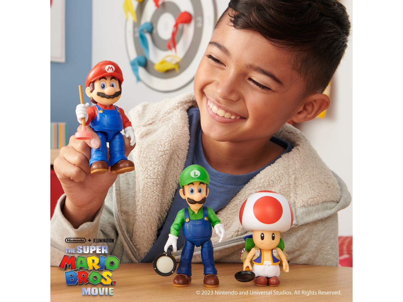 Super mario movie action figures 13cm con accessori