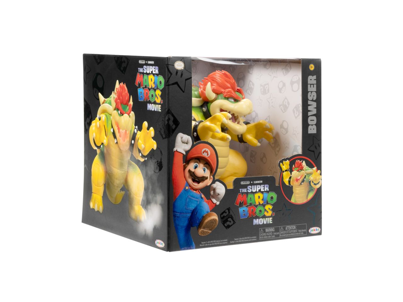Super mario movie action figure di bowser 18cm con suoni