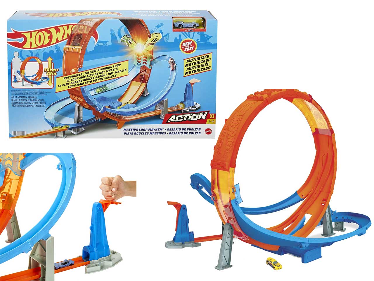 Pista hot wheels massive loop mayhem