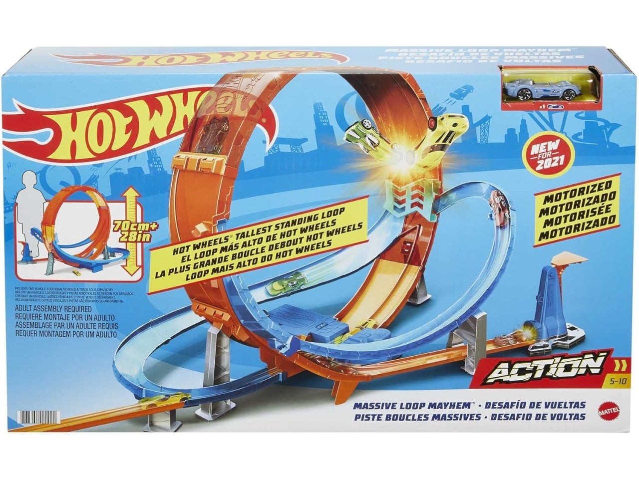 Pista hot wheels massive loop mayhem