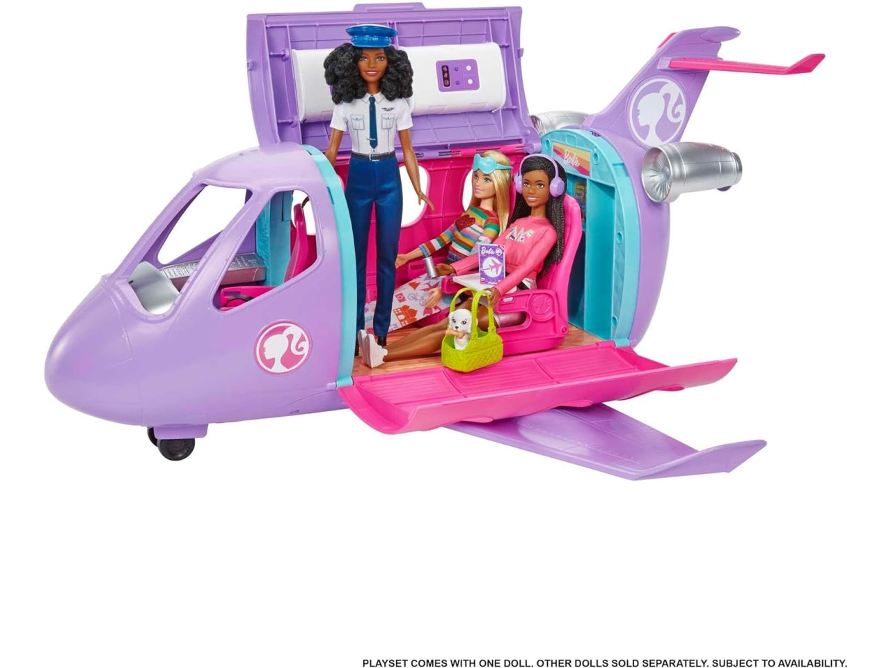 Barbie Brooklyn aereo con bambola pilota e accessori, per bambini dai 6+ anni, Mattel