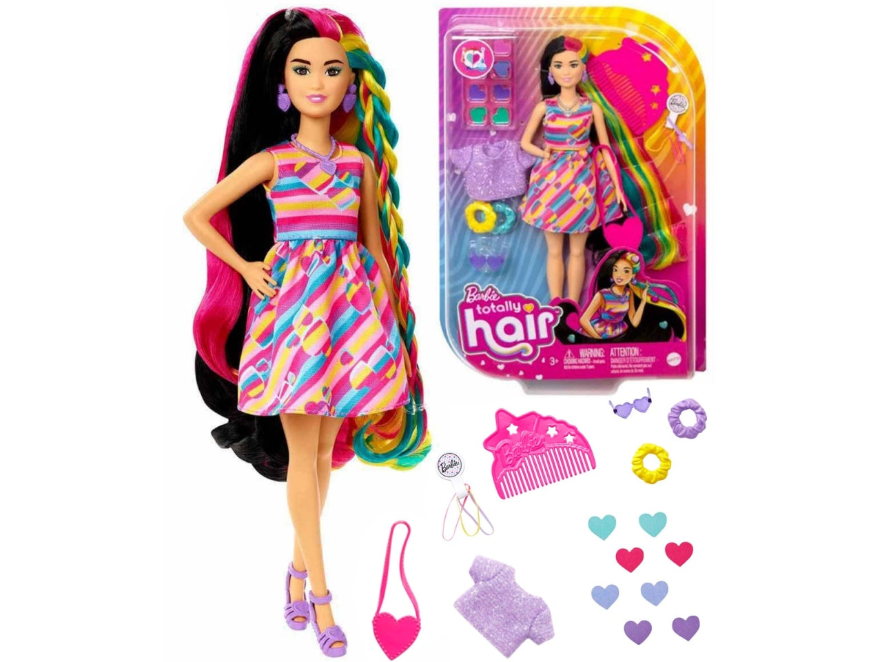 Barbie totally hair doll multicolor
