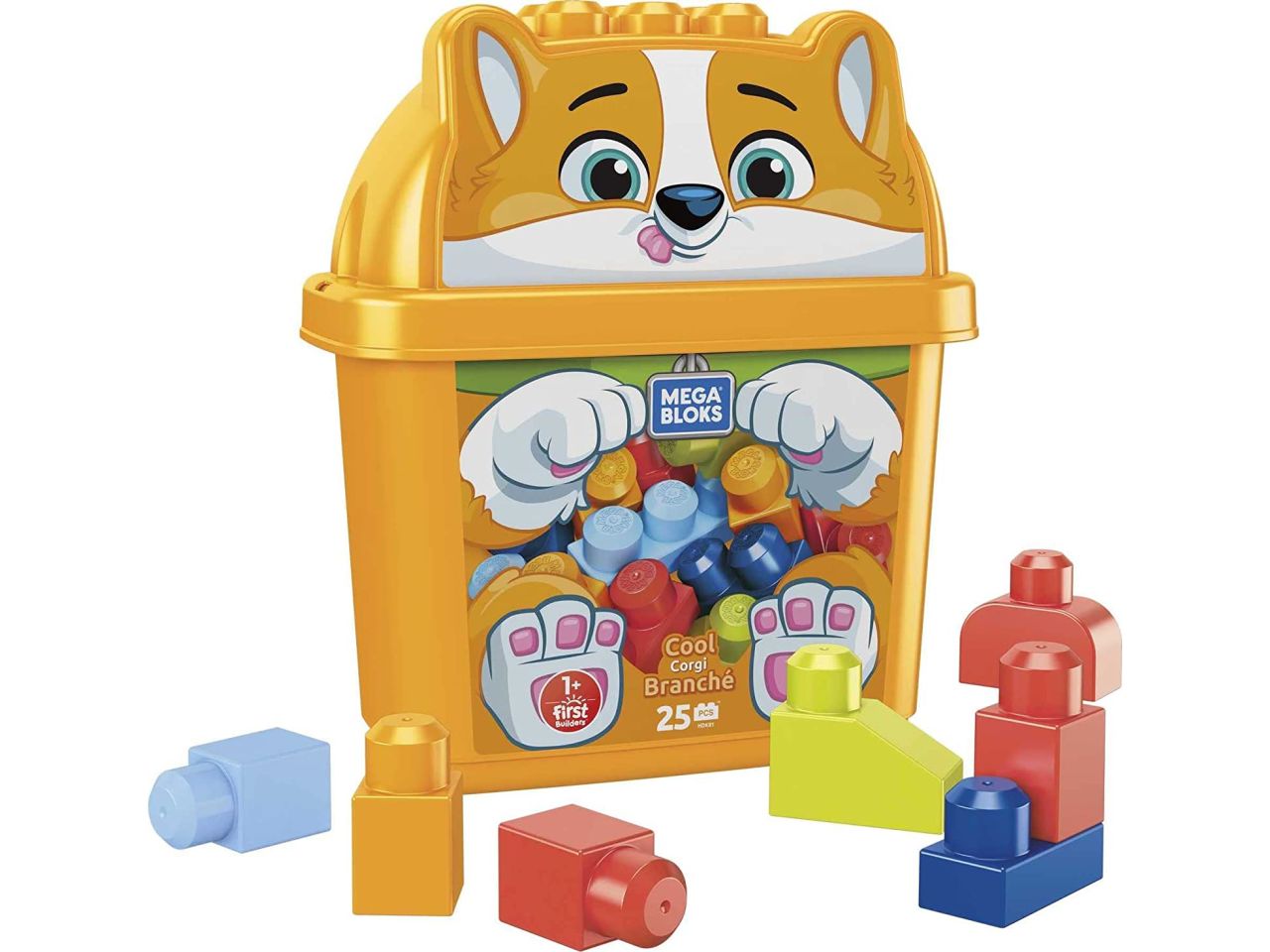 Megabloks secchiello cucciolo colori assortiti  - la confezione contiene 25 mattoncini
