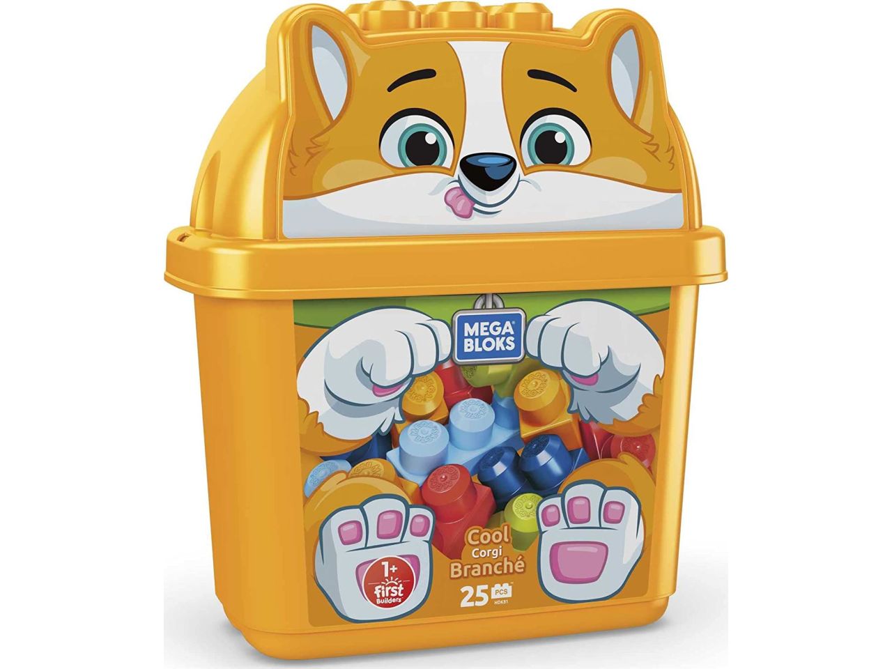 Megabloks secchiello cucciolo colori assortiti  - la confezione contiene 25 mattoncini