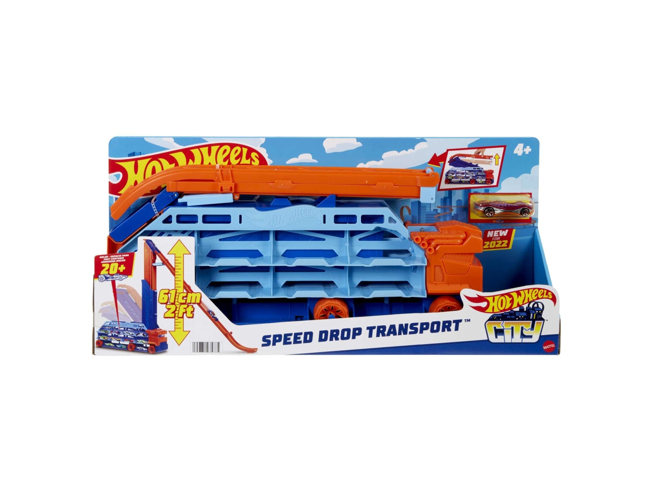 Hot wheels super bisarca e pista 2 in 1