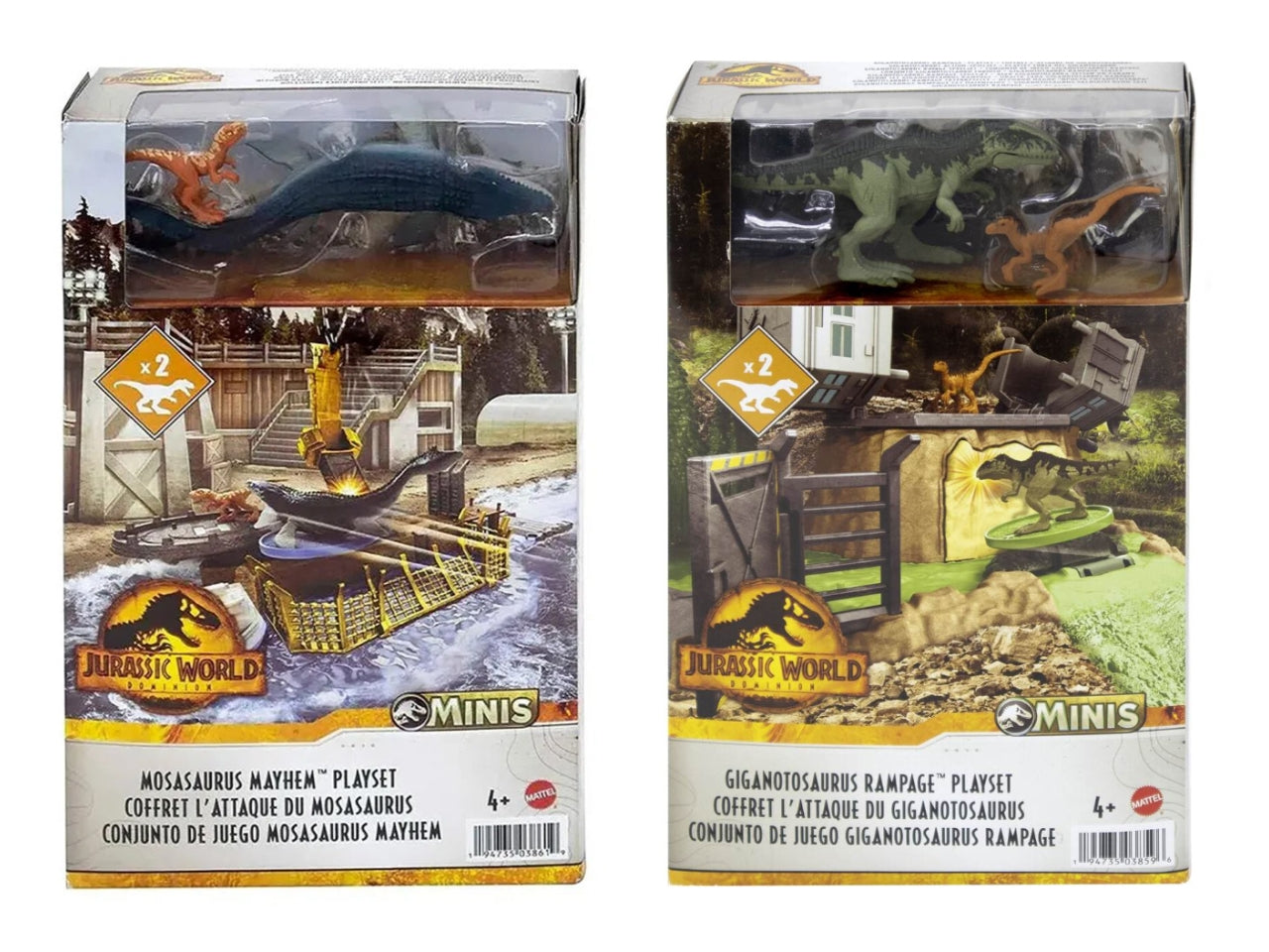 Jurassic world mini playset giant dino rampage