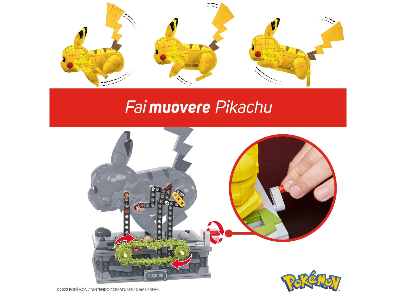 Pokemon costruzioni kinetic pikachu 1095 mattoncini