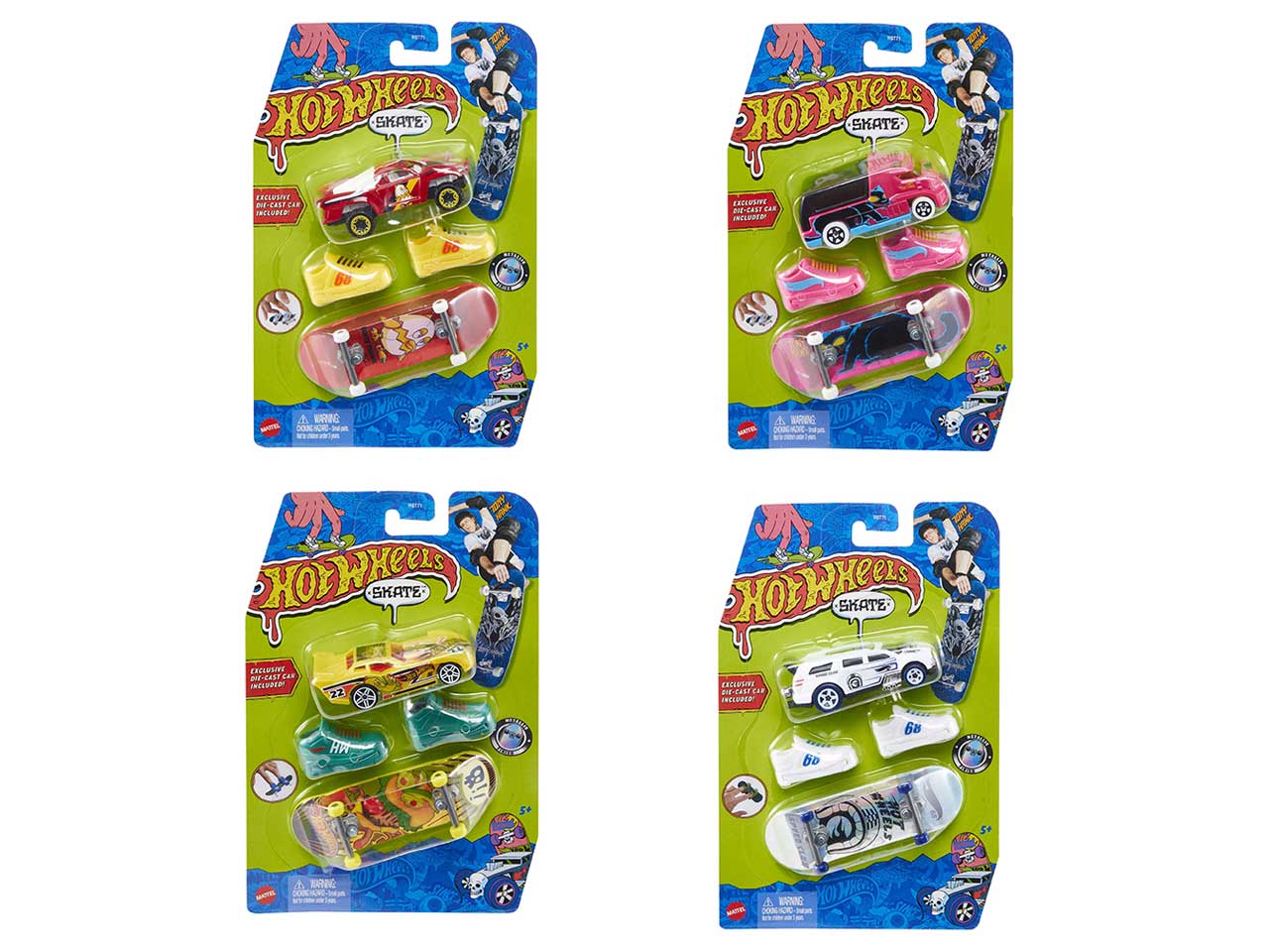 Mattel hot wheels skate - confezione skateboard con veicolo singolo in modelli assortiti