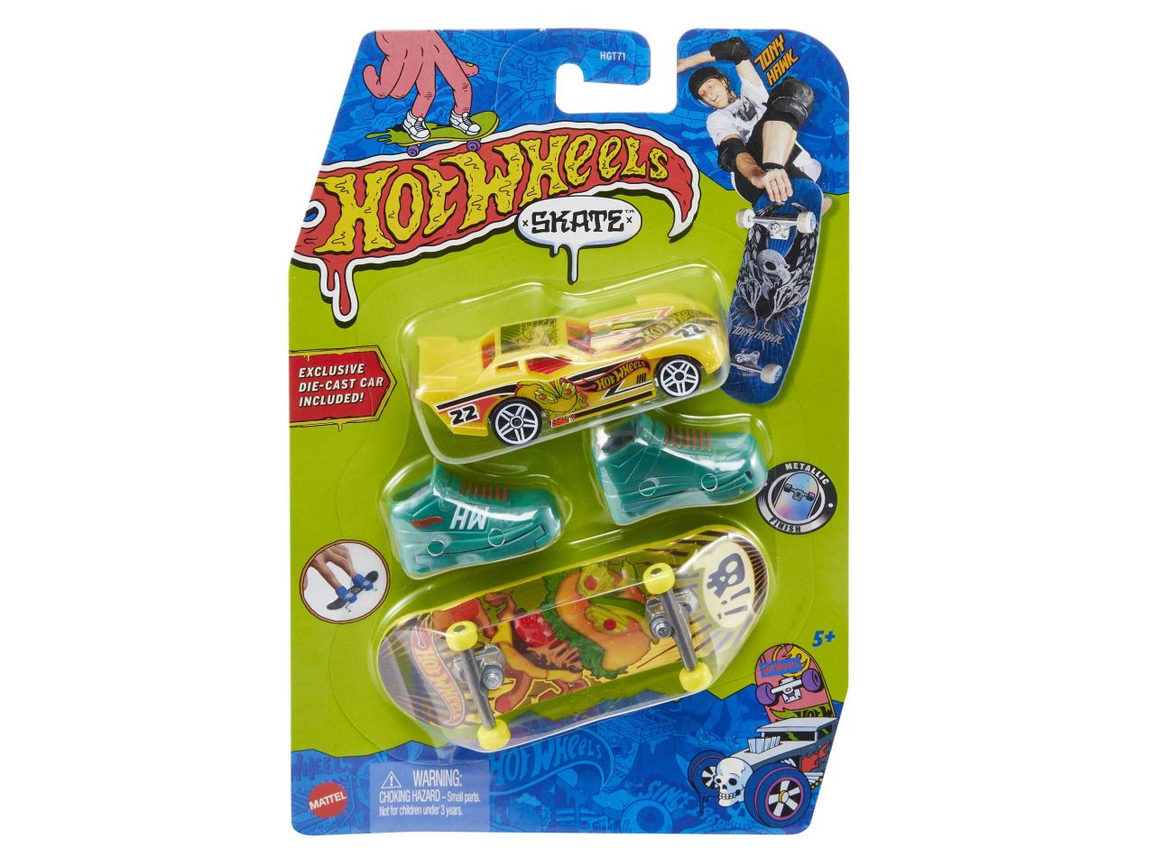 Mattel hot wheels skate - confezione skateboard con veicolo singolo in modelli assortiti