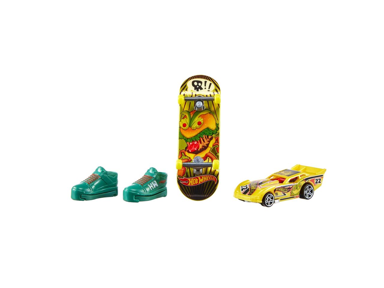 Mattel hot wheels skate - confezione skateboard con veicolo singolo in modelli assortiti