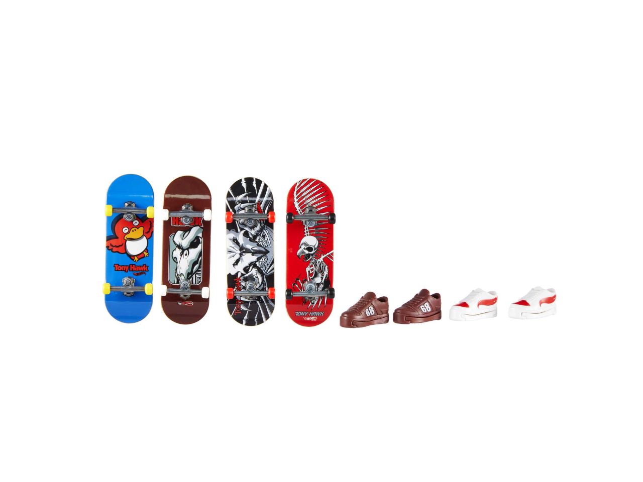 Mattel hot wheels skate - confezione da 4 skateboard