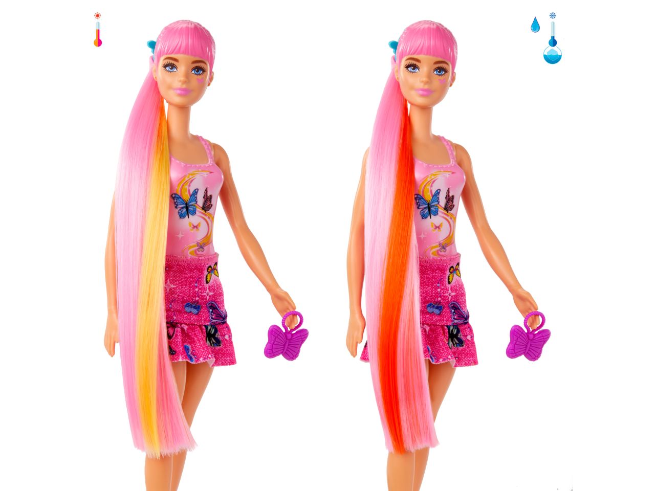 Fashion doll mattel barbie color reveal serie jeans in modelli assortiti