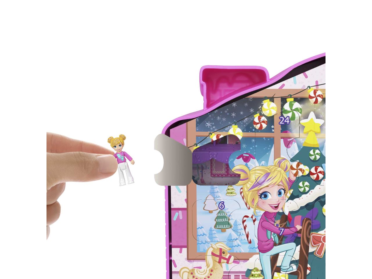 Mattel polly pocket calendario dell'avvento