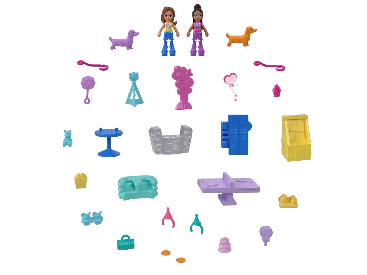 Mattel polly pocket la festa dei cuccioli con 15 accessori inclusi