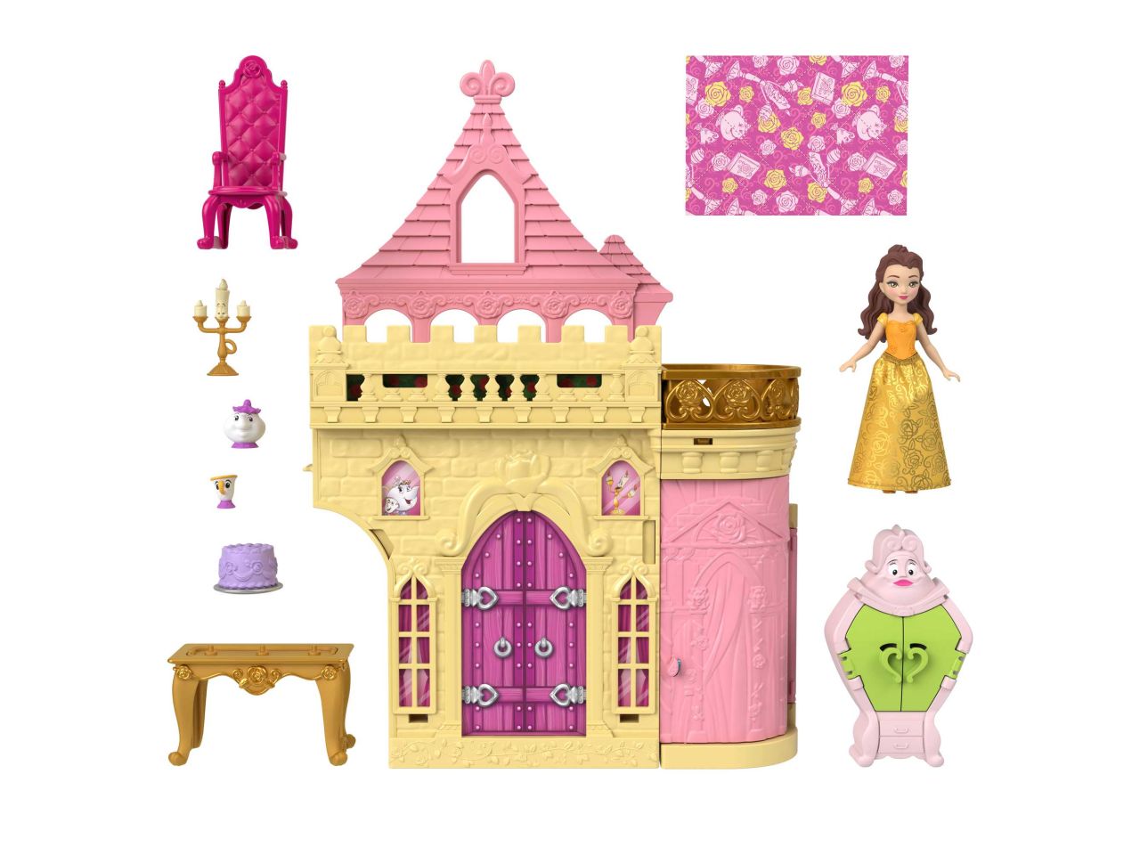 Fashion doll mattel  disney princess set componibili il castello di belle