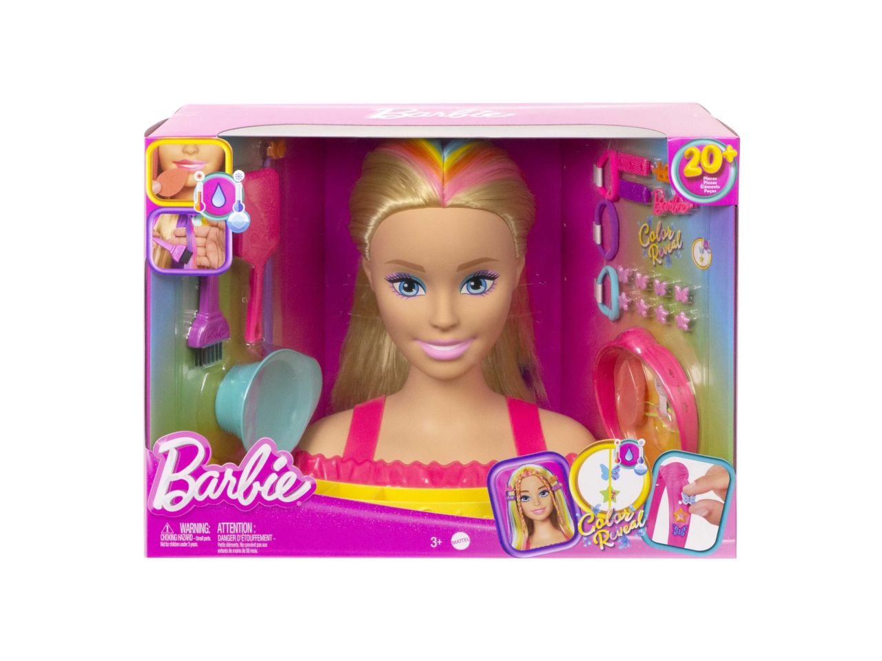Mattel barbie styling head capelli arcobaleno