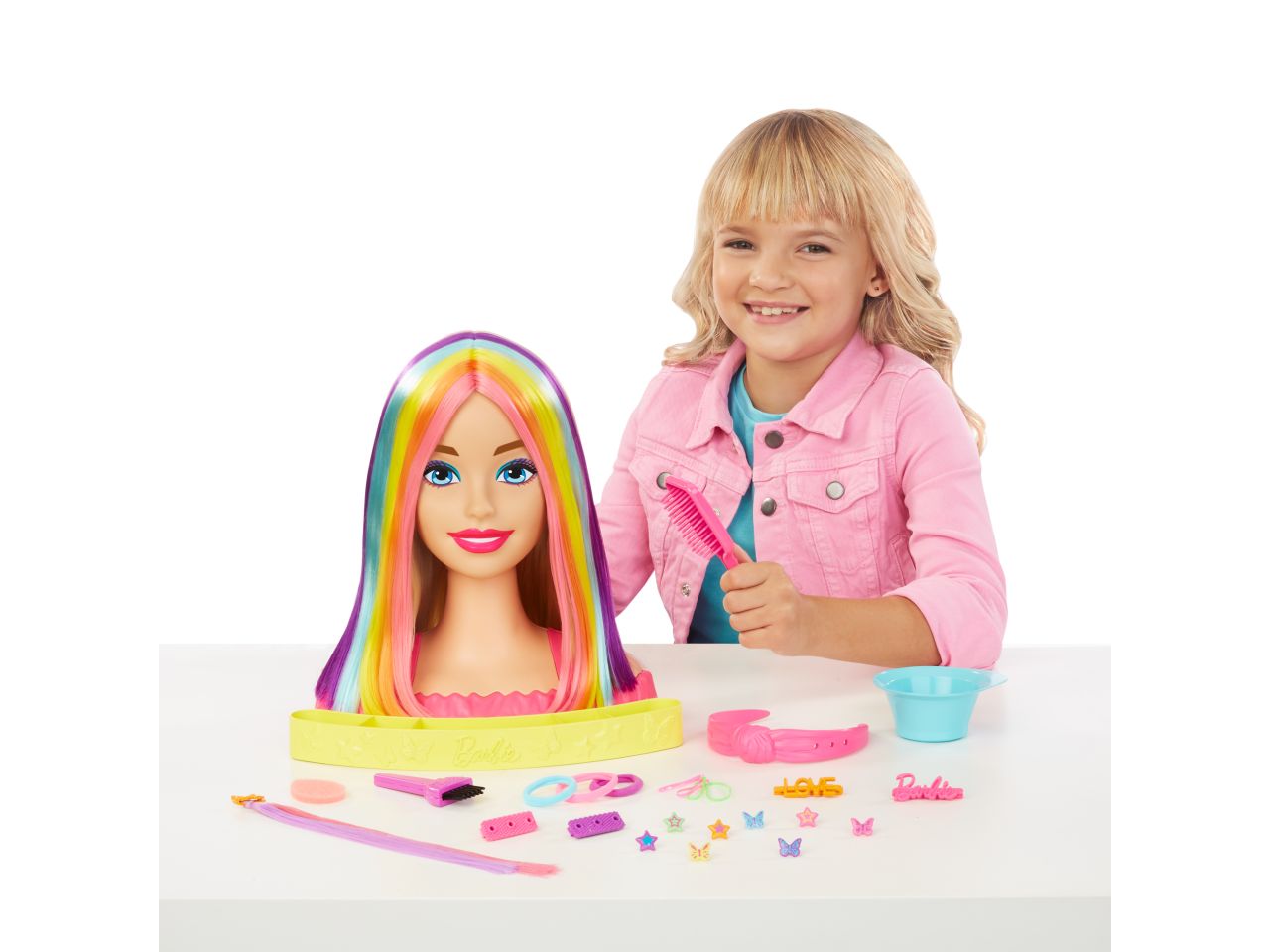 Mattel barbie styling head capelli arcobaleno