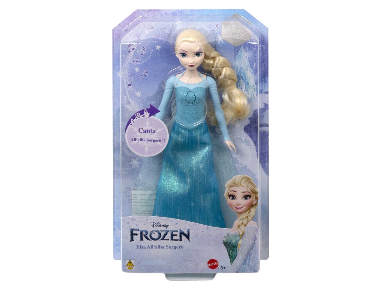 Fashion doll mattel  disney frozen bambola cantante elsa all'alba sorgero'