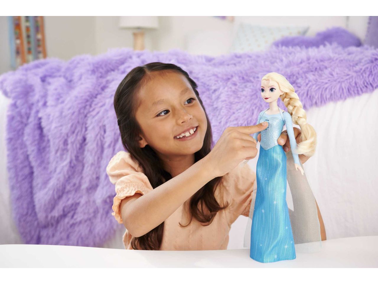 Fashion doll mattel  disney frozen bambola cantante elsa all'alba sorgero'