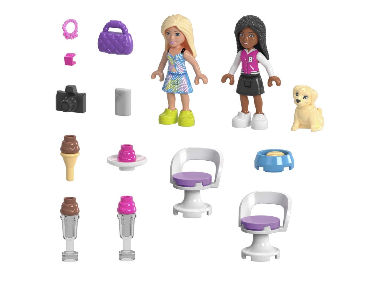 Mattel barbie mega auto cabrio con 2 micro dolls incluse da costruire con 226 mattoncini