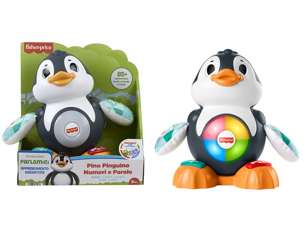 Mattel fisher-price pino pinguino numeri e parole