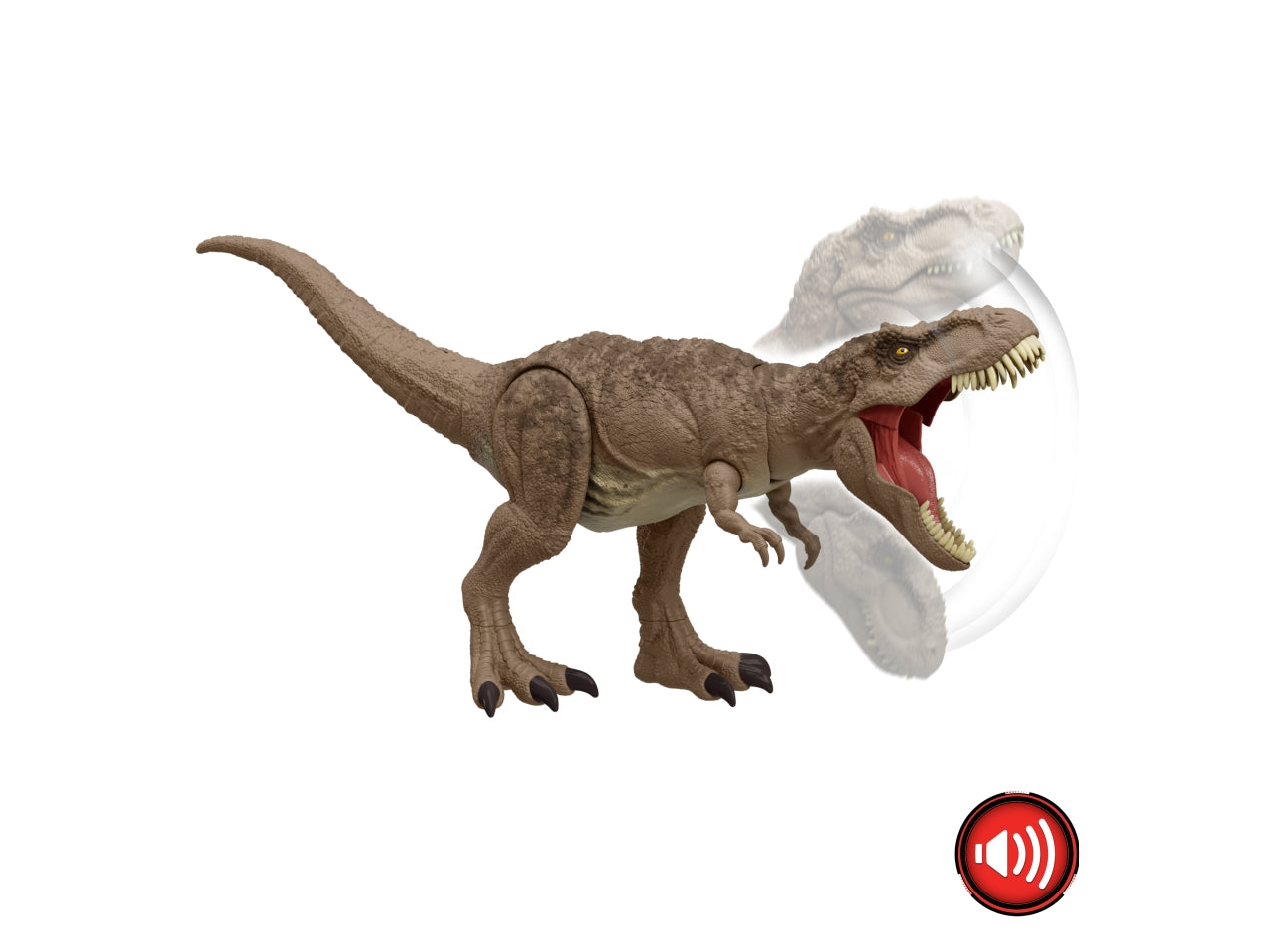 Jurassic World T-Rex Attacco Selvaggio: Action Figure Avanzata con Meccanismo di Morso e Ruggito Potenziato - Mattel
