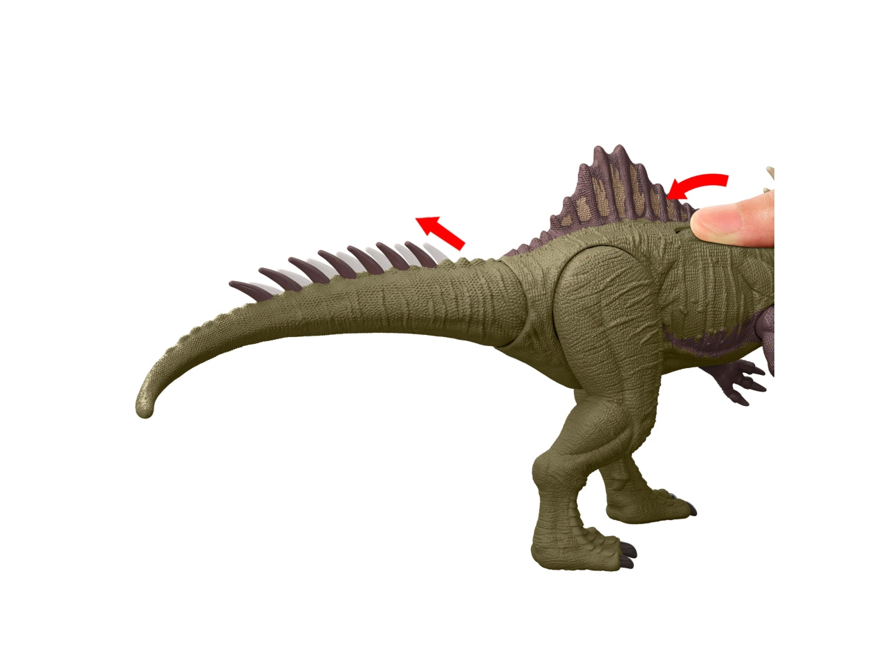 Mattel Jurassic World: Teoria del Caos Netflix - Becklespinax Battaglie Ruggenti dinosauro con elementi sonori e d'azione ruggito colpo di testa furioso e aculei che si estendono 4+ anni HXF52