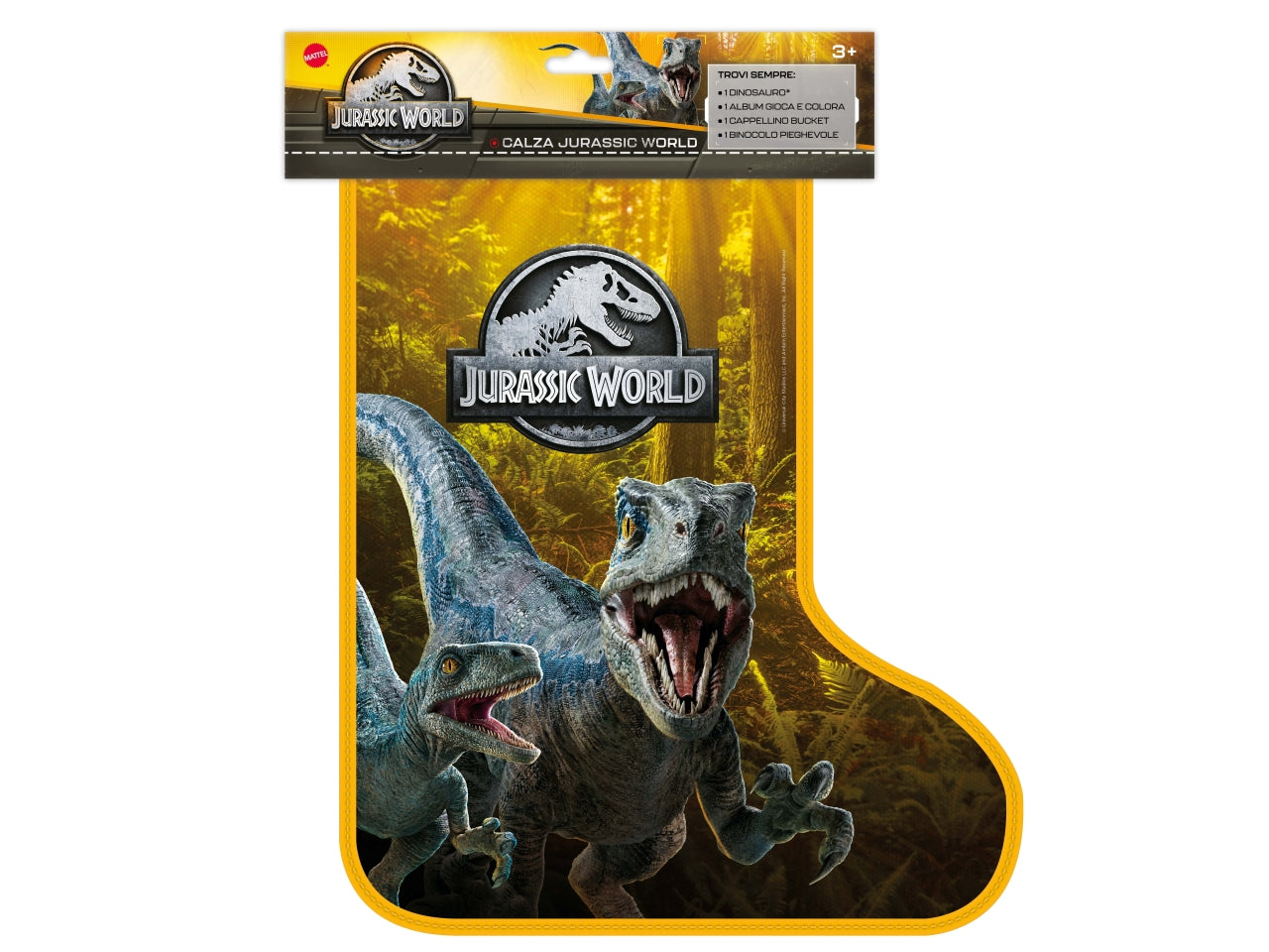 Jurrassic world calza mattel 2024$