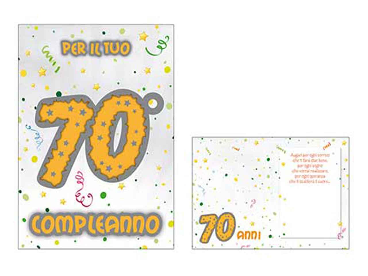 Biglietto auguri 70 anni