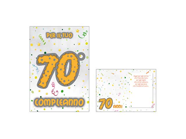 Biglietto auguri 70 anni