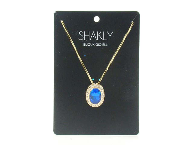 Collana pietra ovale blu 259480