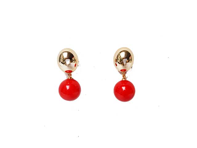 Orecchini top dorato c/pietre 270966