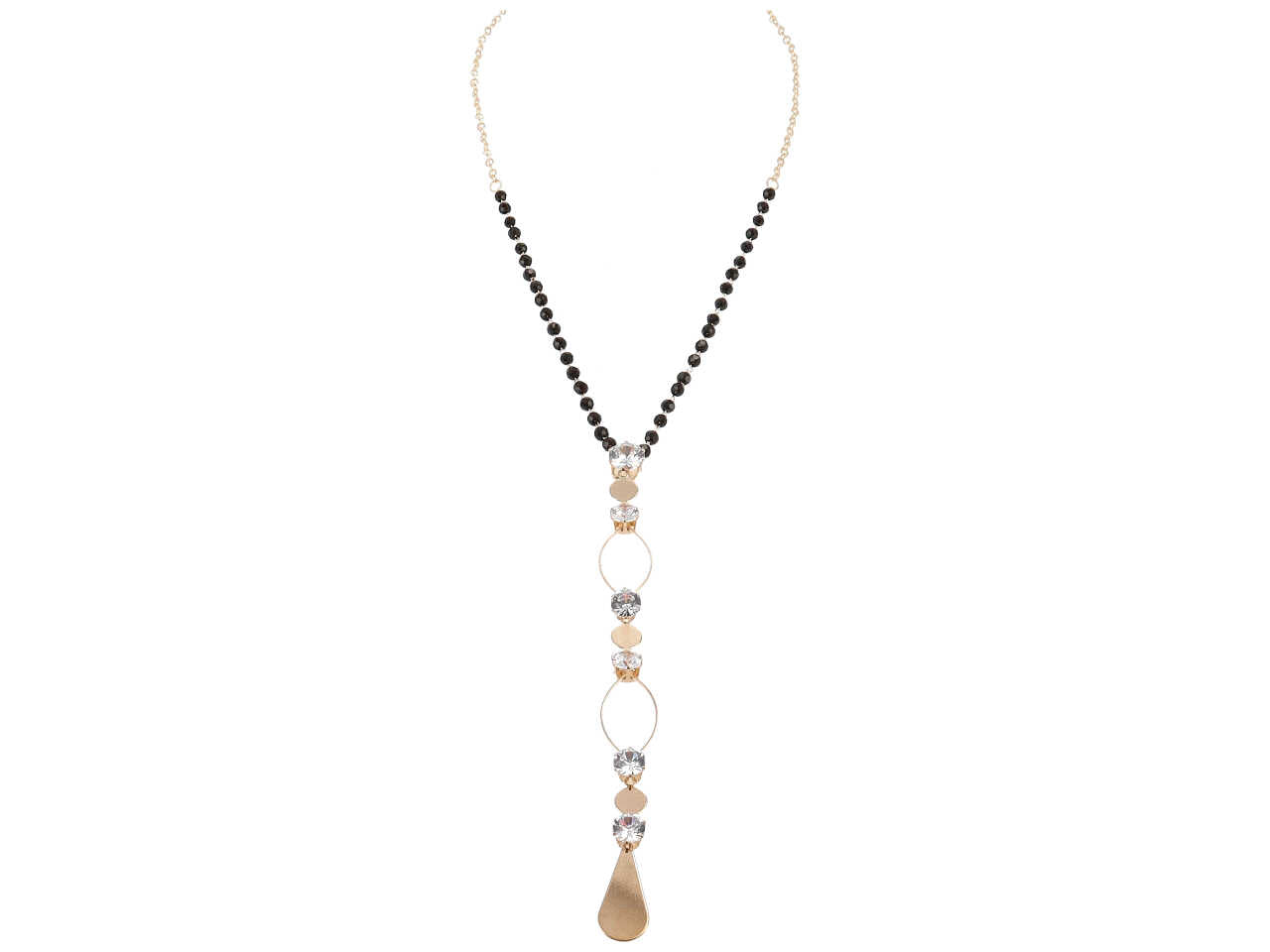 Collana pietrine nere e pendente 270984