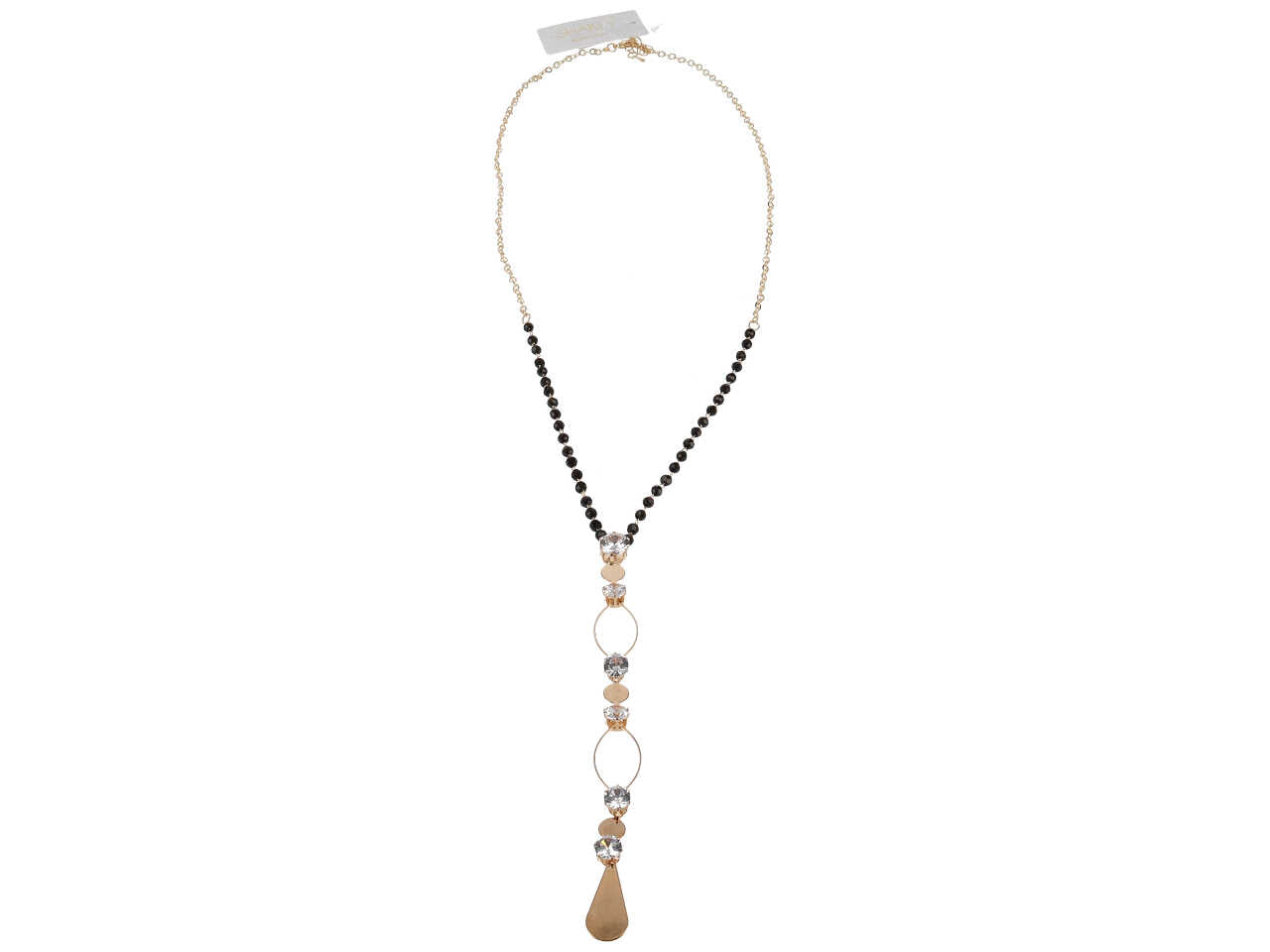 Collana pietrine nere e pendente 270984