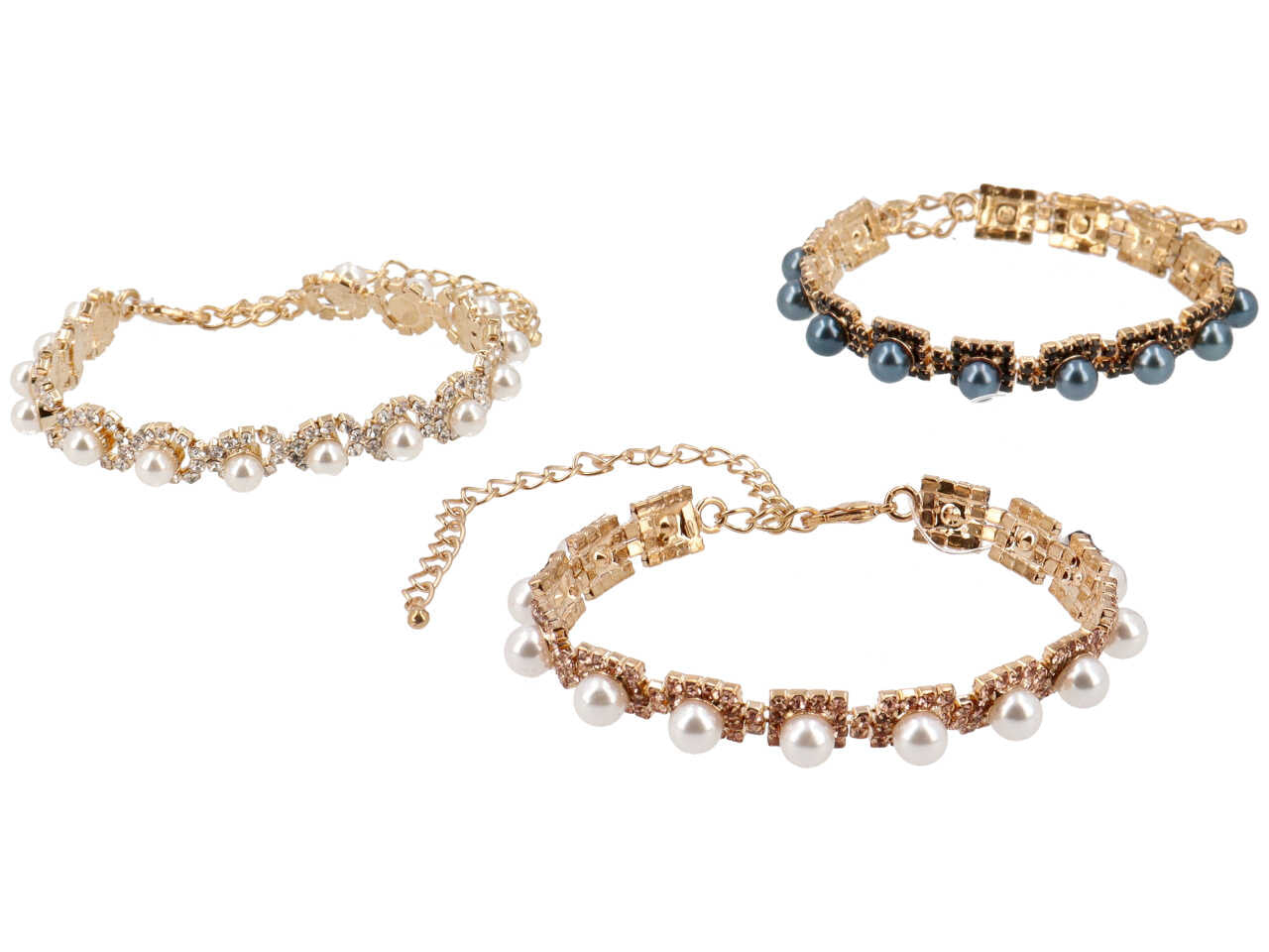 Bracciali strass e perle 274387