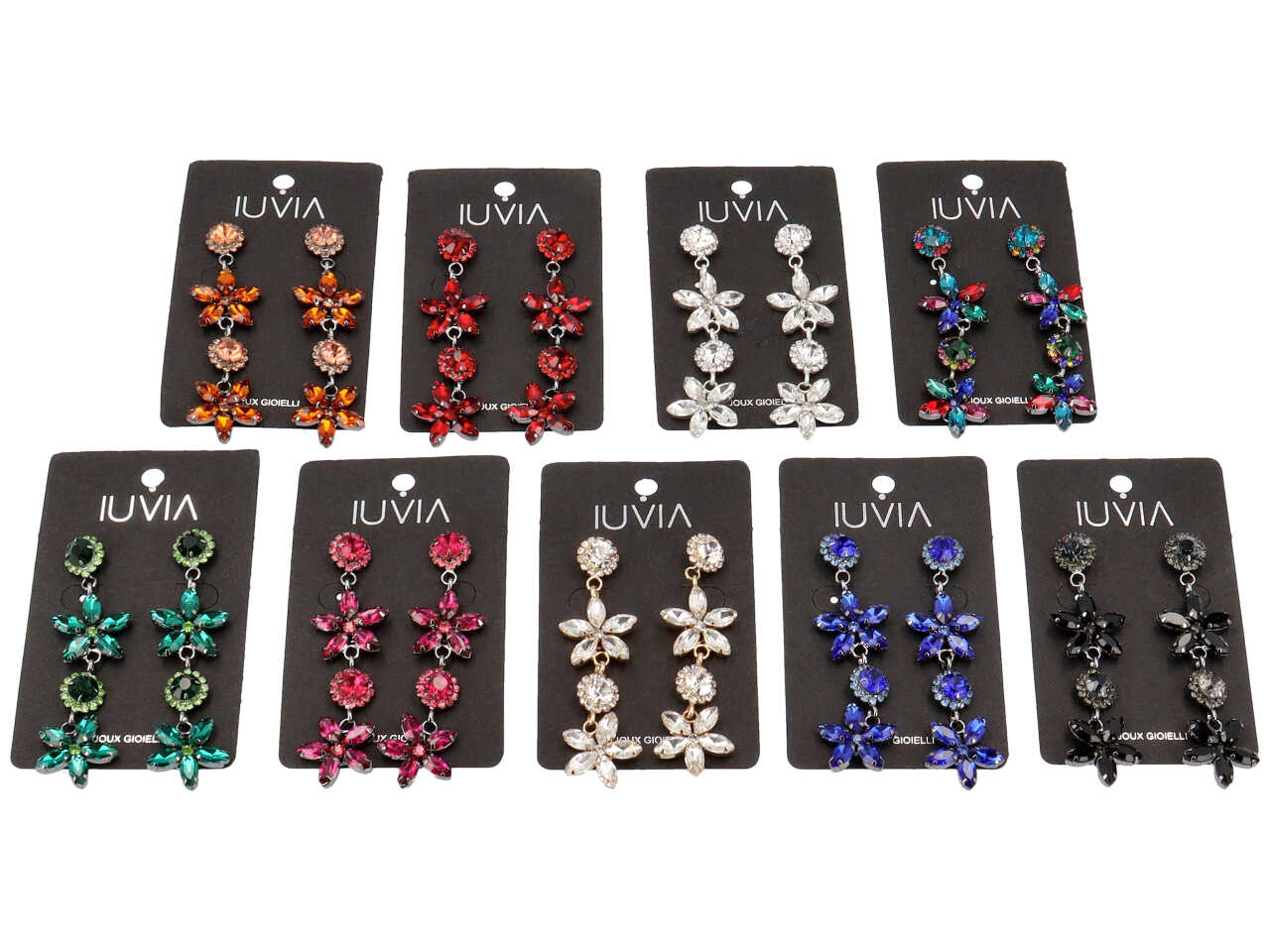 Orecchini pendente fiore stras 274994