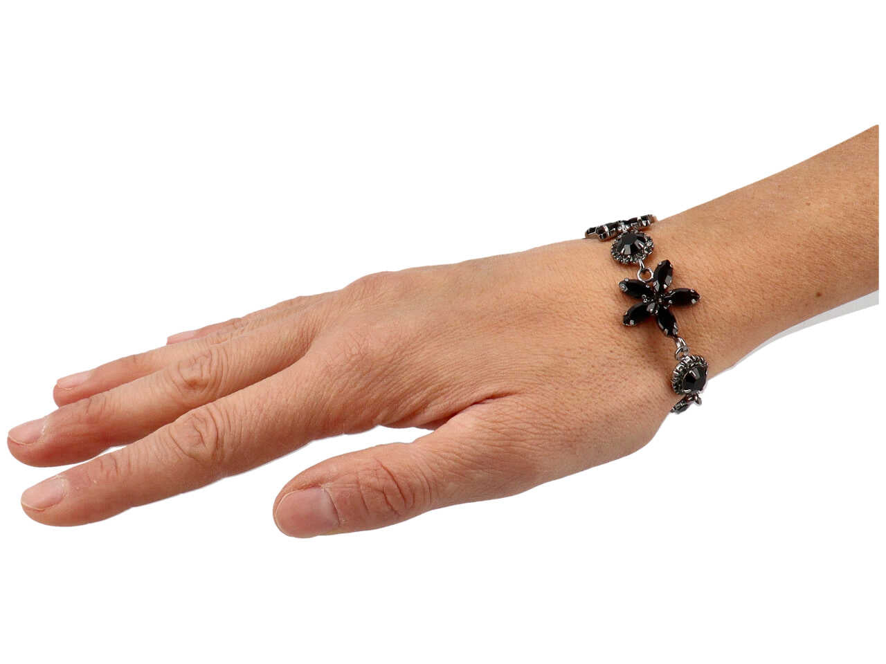 Bracciale fiori con strass e p 274998