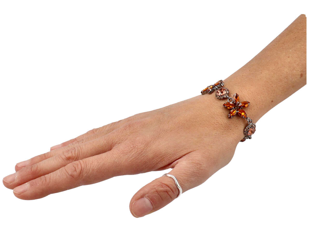 Bracciale fiori con strass e p 274998