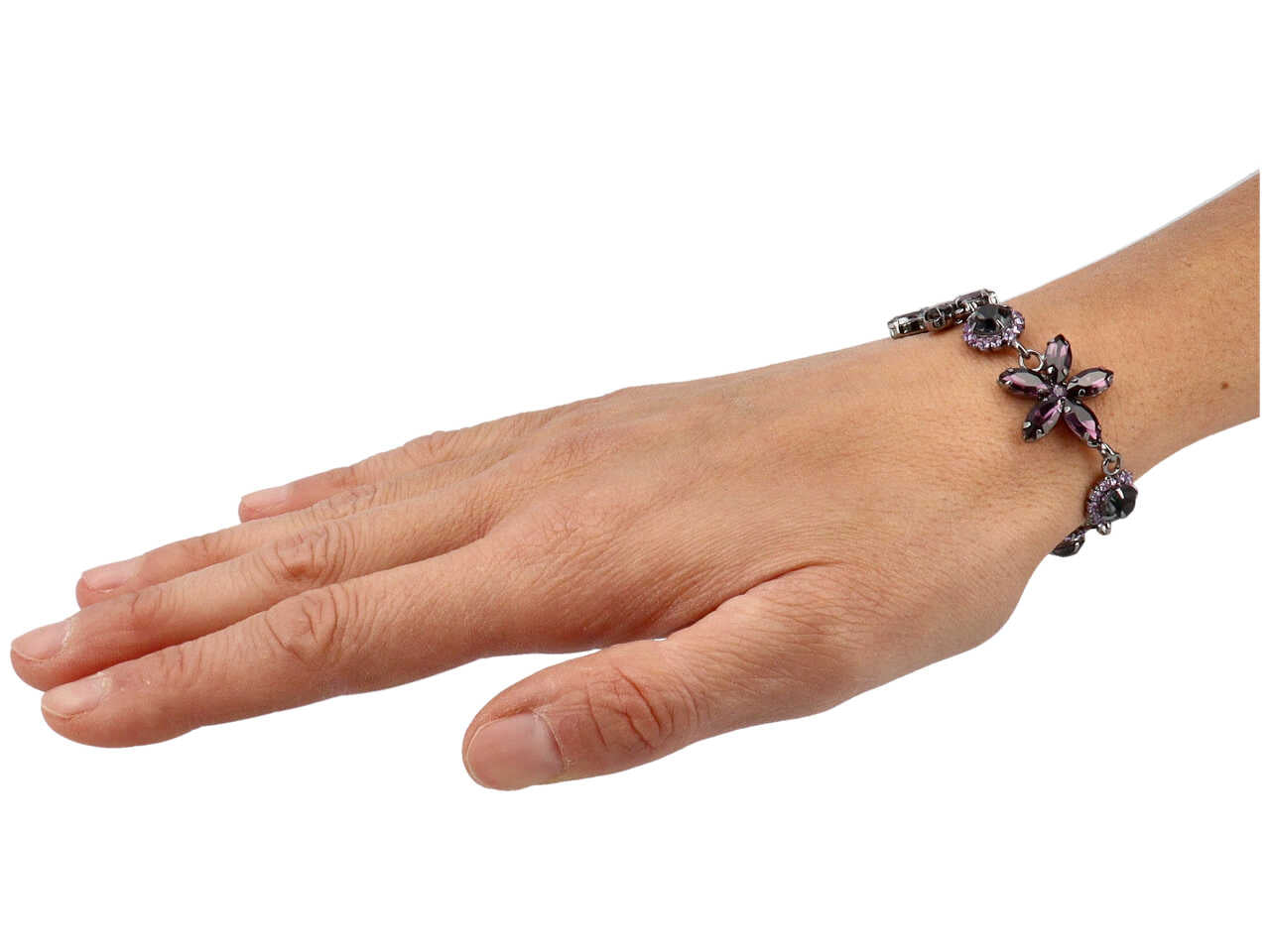 Bracciale fiori con strass e p 274998