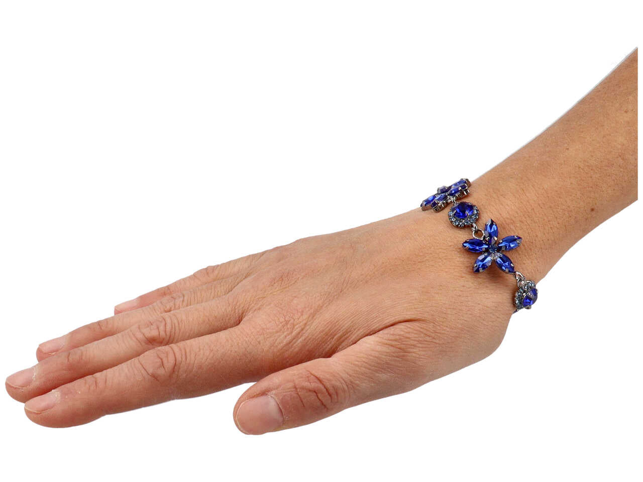 Bracciale fiori con strass e p 274998