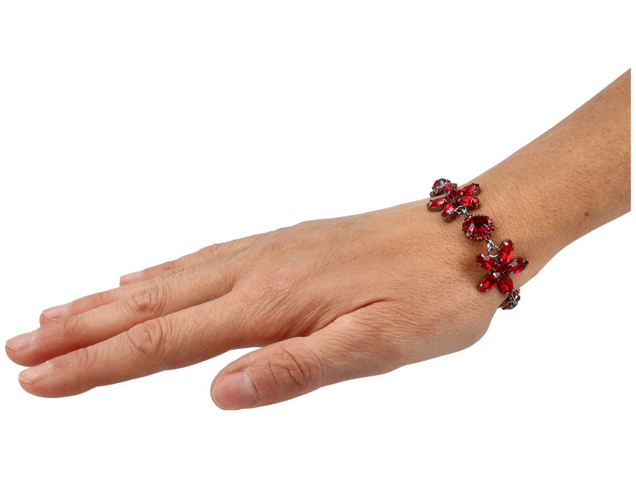 Bracciale fiori con strass e p 274998