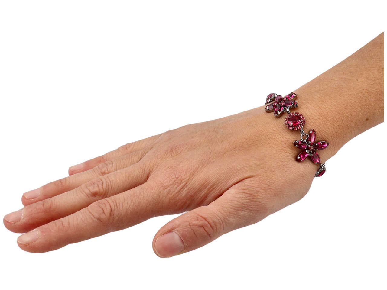 Bracciale fiori con strass e p 274998