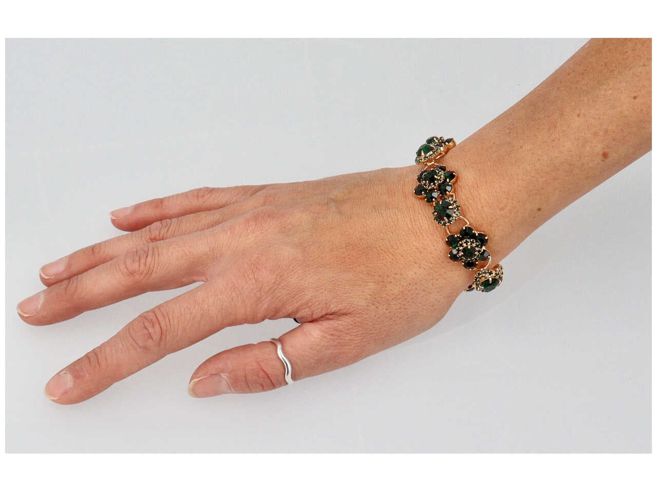 Bracciale fiori con strass 274999