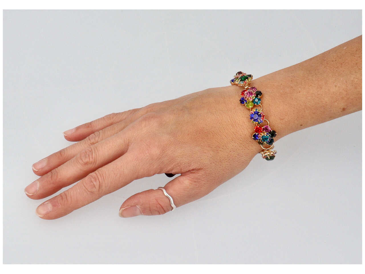 Bracciale fiori con strass 274999