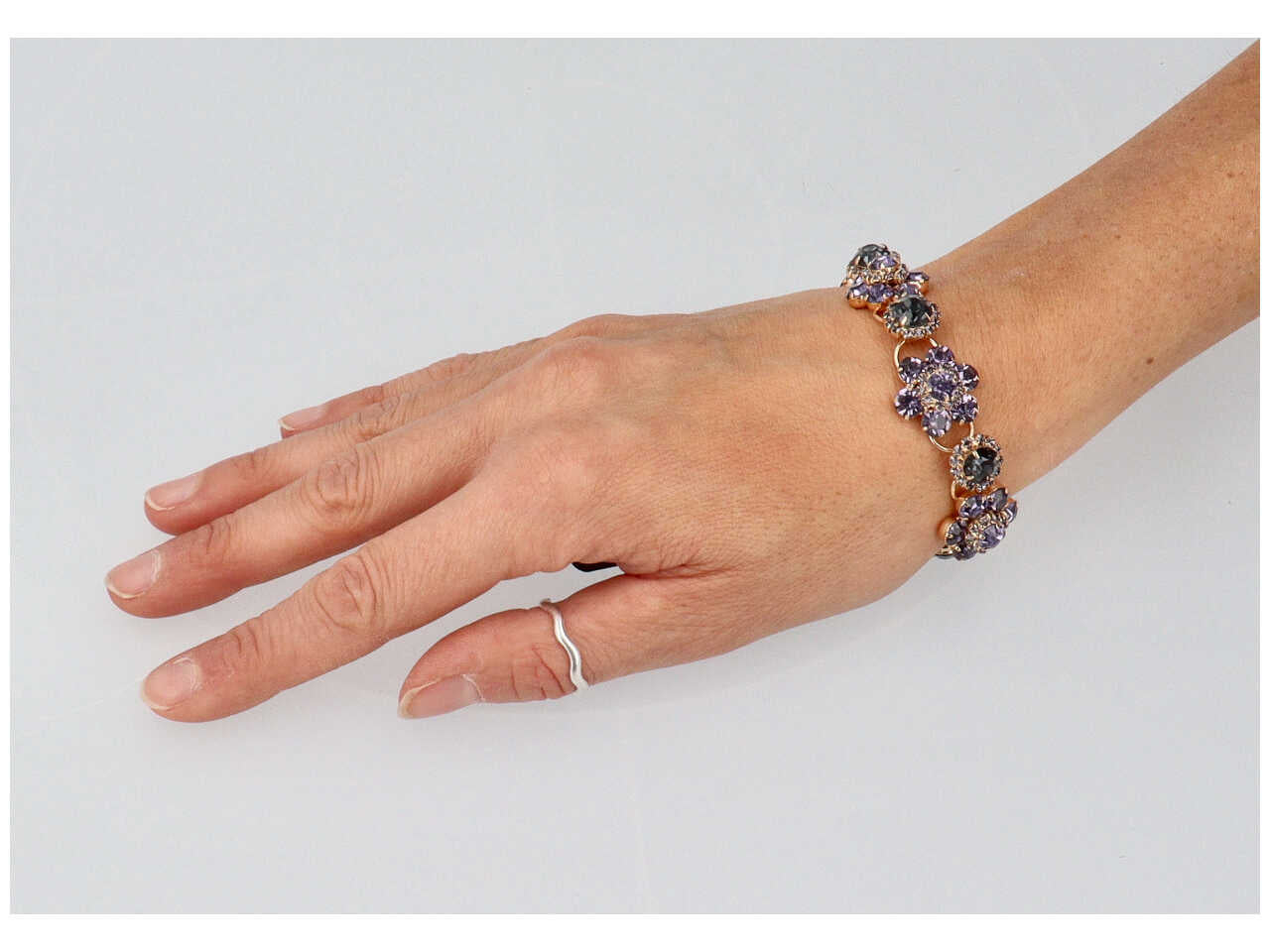 Bracciale fiori con strass 274999
