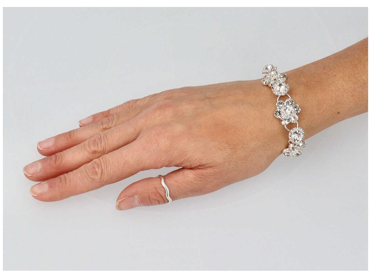 Bracciale fiori con strass 274999