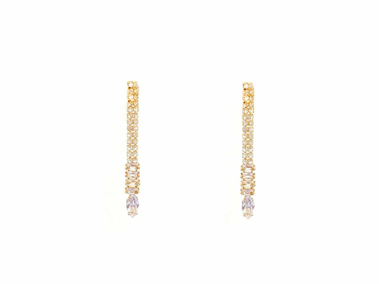 Orecchini zirconi oro 275866