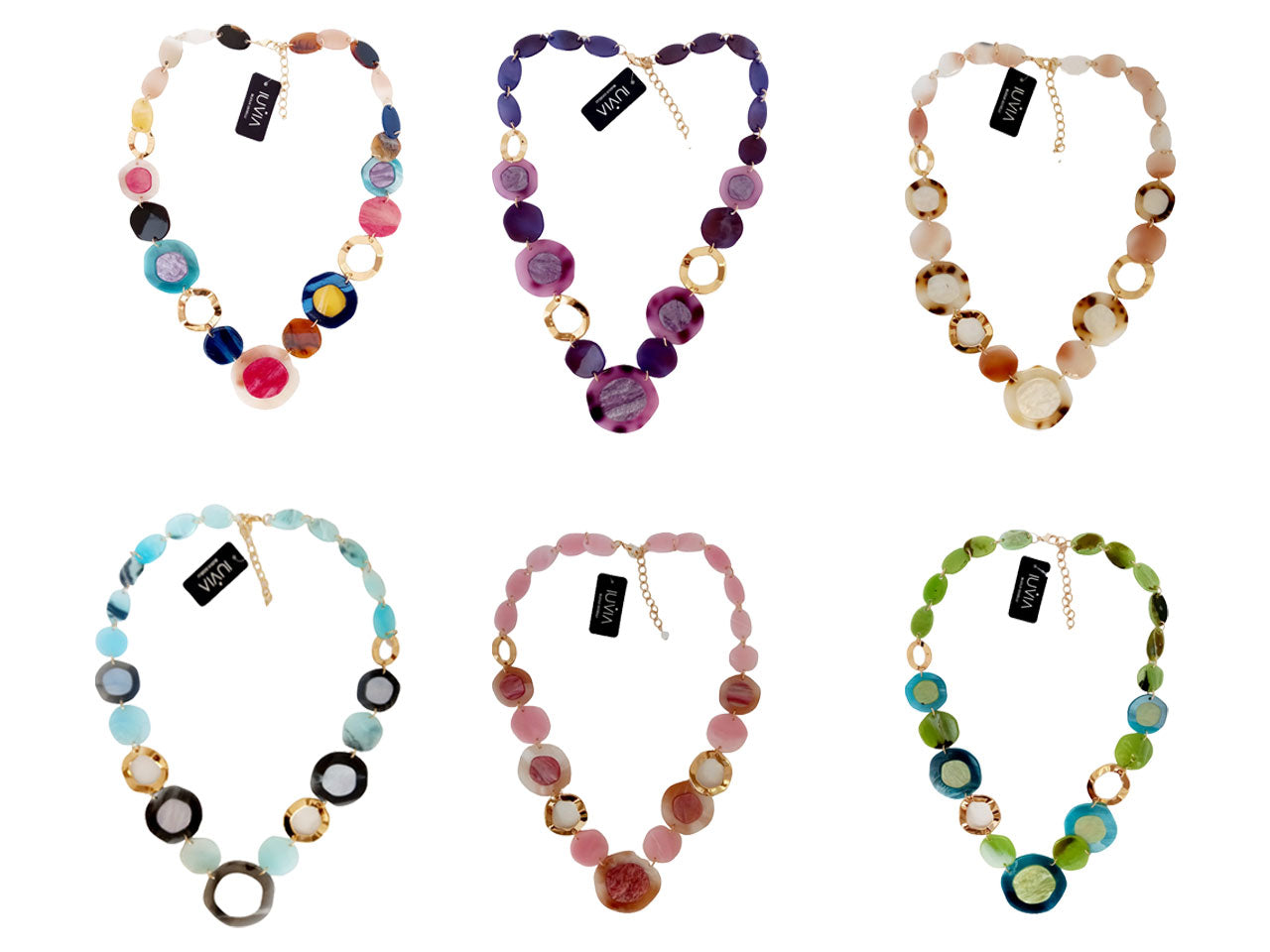Collana lunga con ovale e tondo 276057